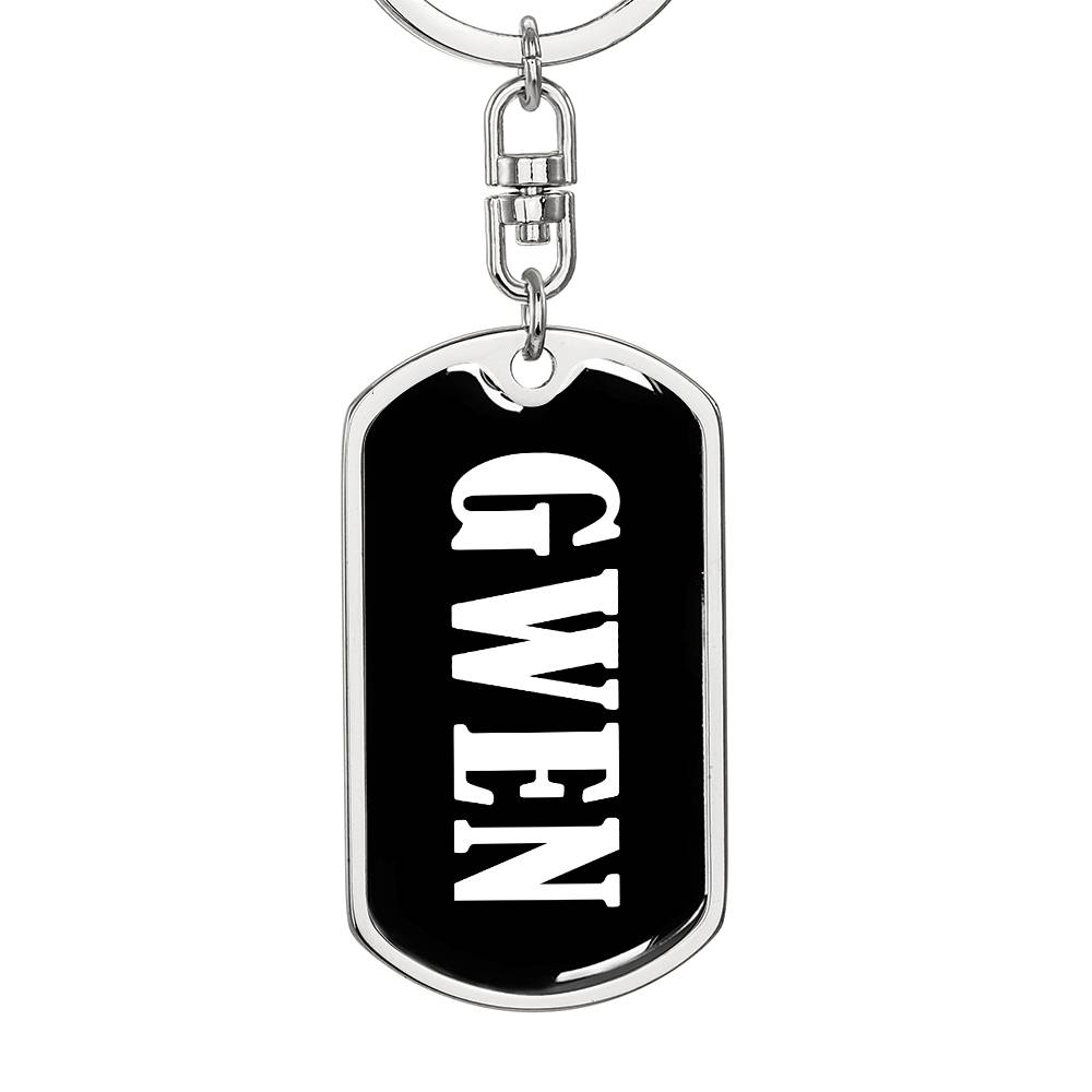 Gwen v03 - Luxury Dog Tag Keychain