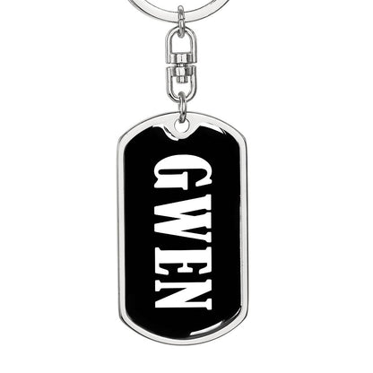 Gwen v03 - Luxury Dog Tag Keychain