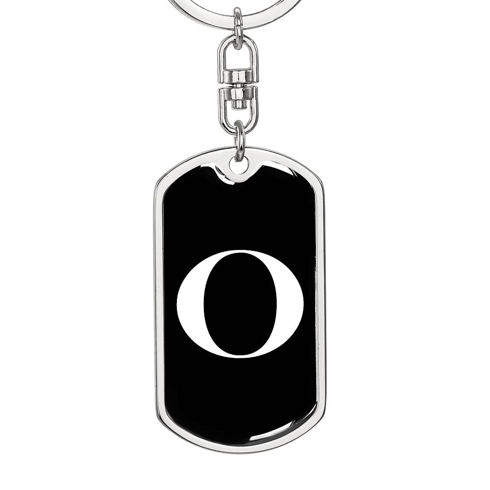 Initial O v3a - Luxury Dog Tag Keychain