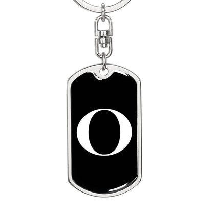 Initial O v3a - Luxury Dog Tag Keychain