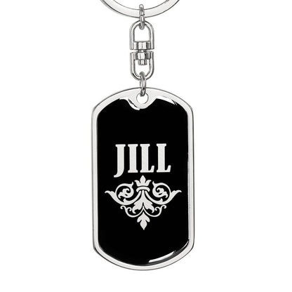 Jill v02a - Luxury Dog Tag Keychain