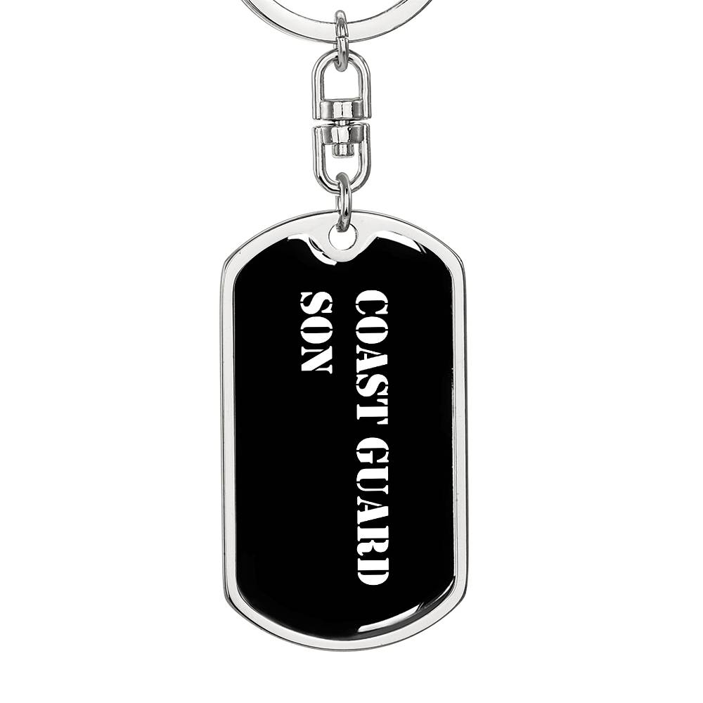 Coast Guard Son v3 - Luxury Dog Tag Keychain
