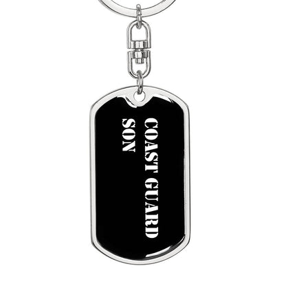 Coast Guard Son v3 - Luxury Dog Tag Keychain