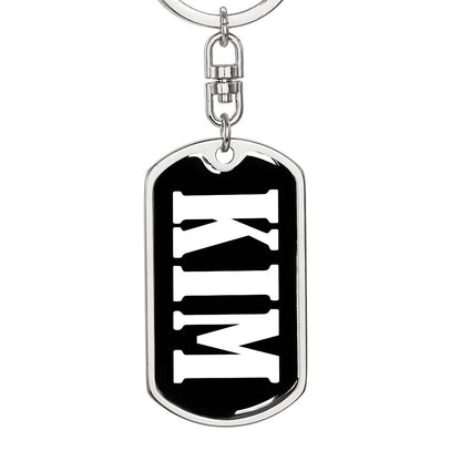Kim v01w - Luxury Dog Tag Keychain