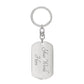 B and W - Luxury Dog Tag Keychain