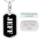 Jeff v2 - Luxury Dog Tag Keychain