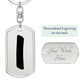 Initial I v1b - Luxury Dog Tag Keychain