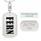 Fern v01 - Luxury Dog Tag Keychain