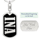 Ina v02 - Luxury Dog Tag Keychain