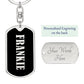 Frankie v02 - Luxury Dog Tag Keychain