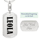 Leola v01 - Luxury Dog Tag Keychain
