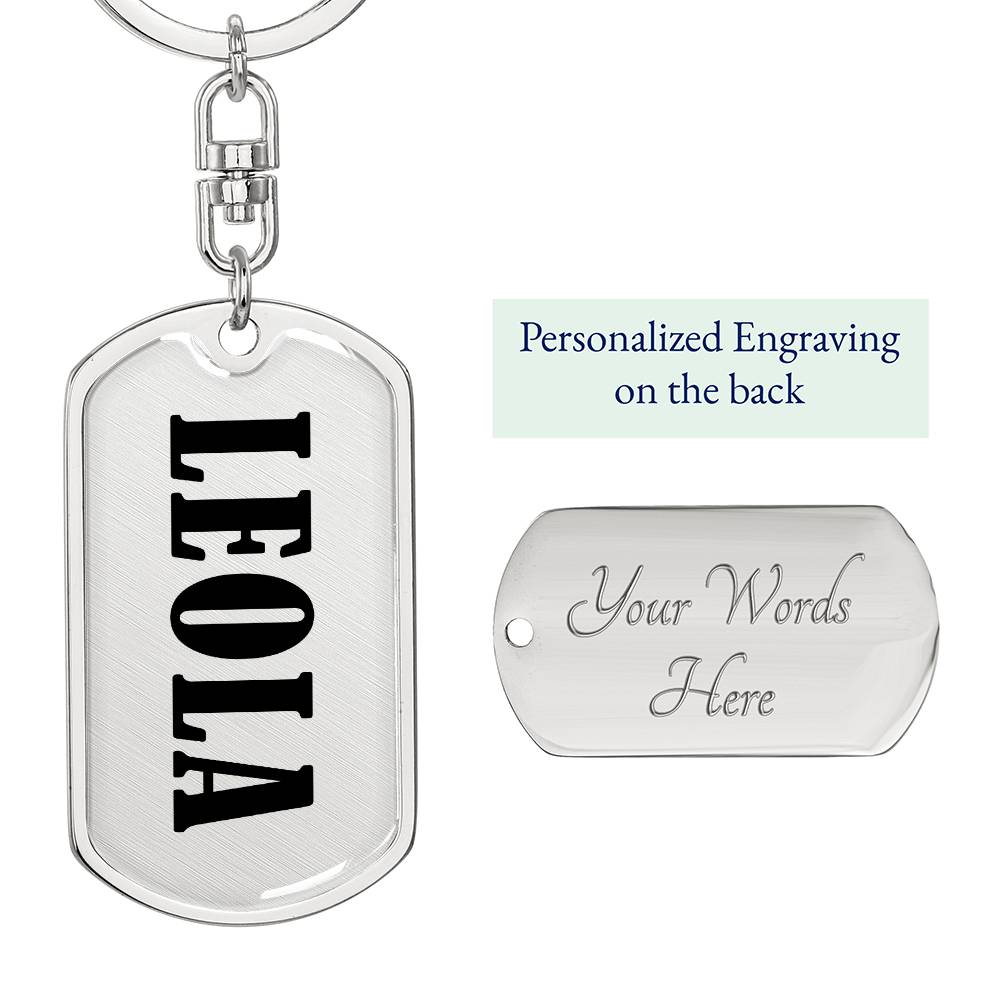 Leola v01 - Luxury Dog Tag Keychain