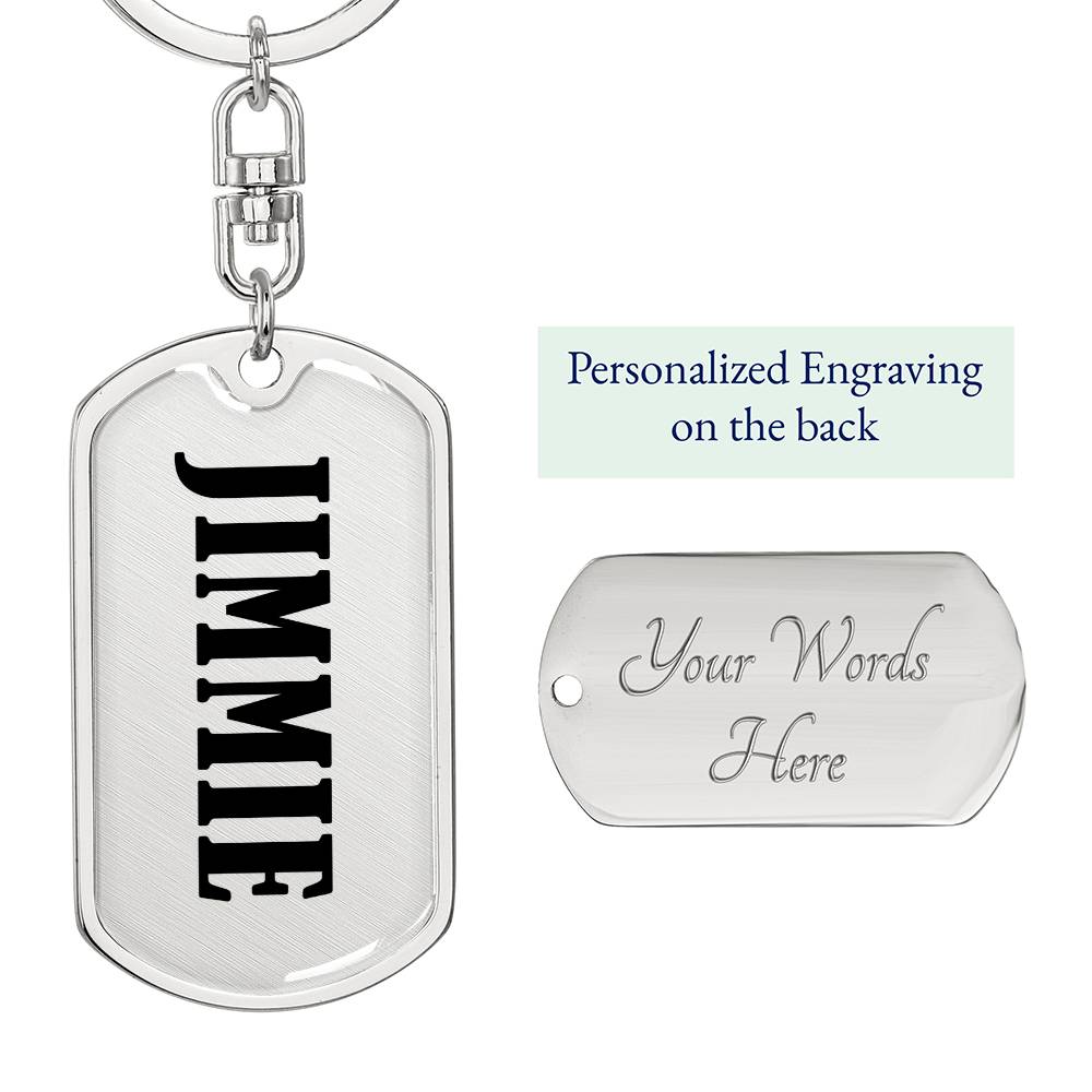 Jimmie v01 - Luxury Dog Tag Keychain