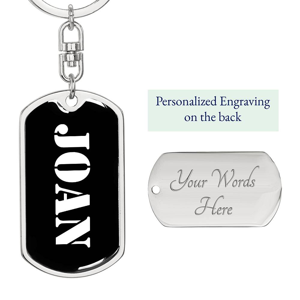 Joan v3 - Luxury Dog Tag Keychain