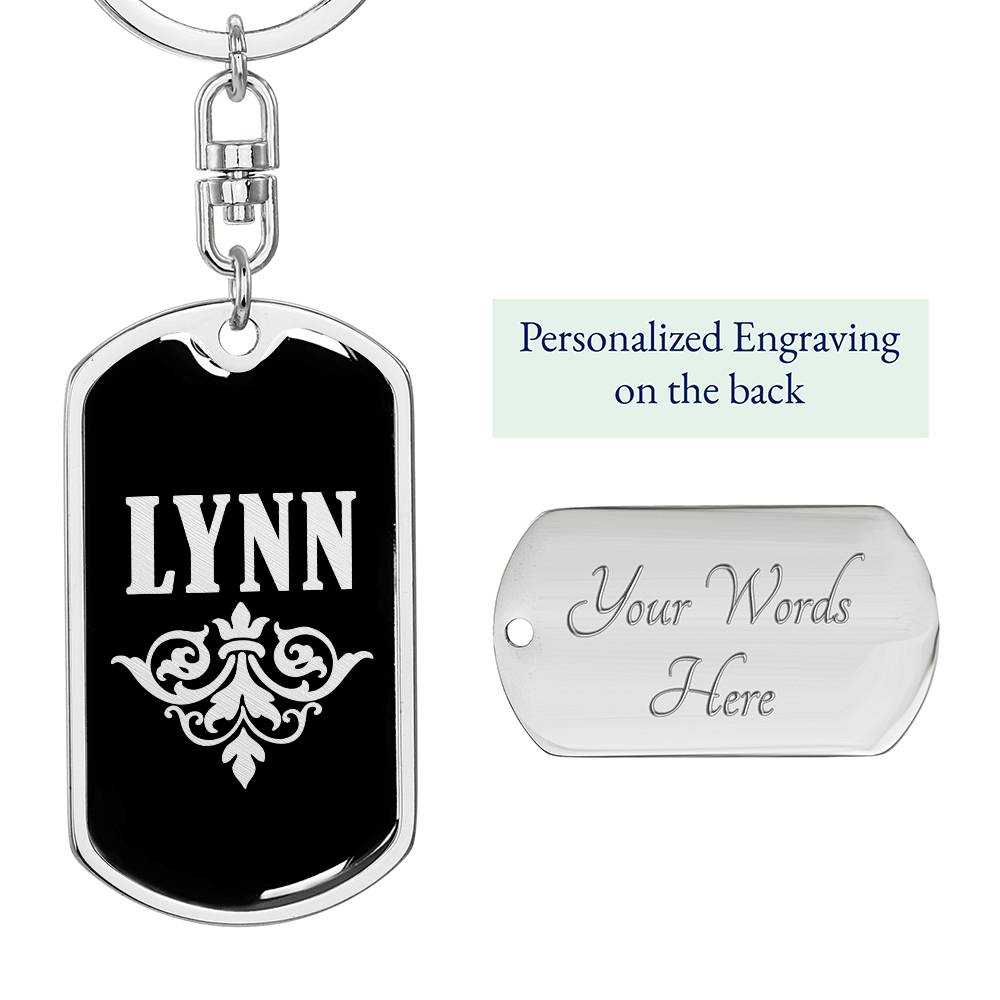 Lynn v02a - Luxury Dog Tag Keychain