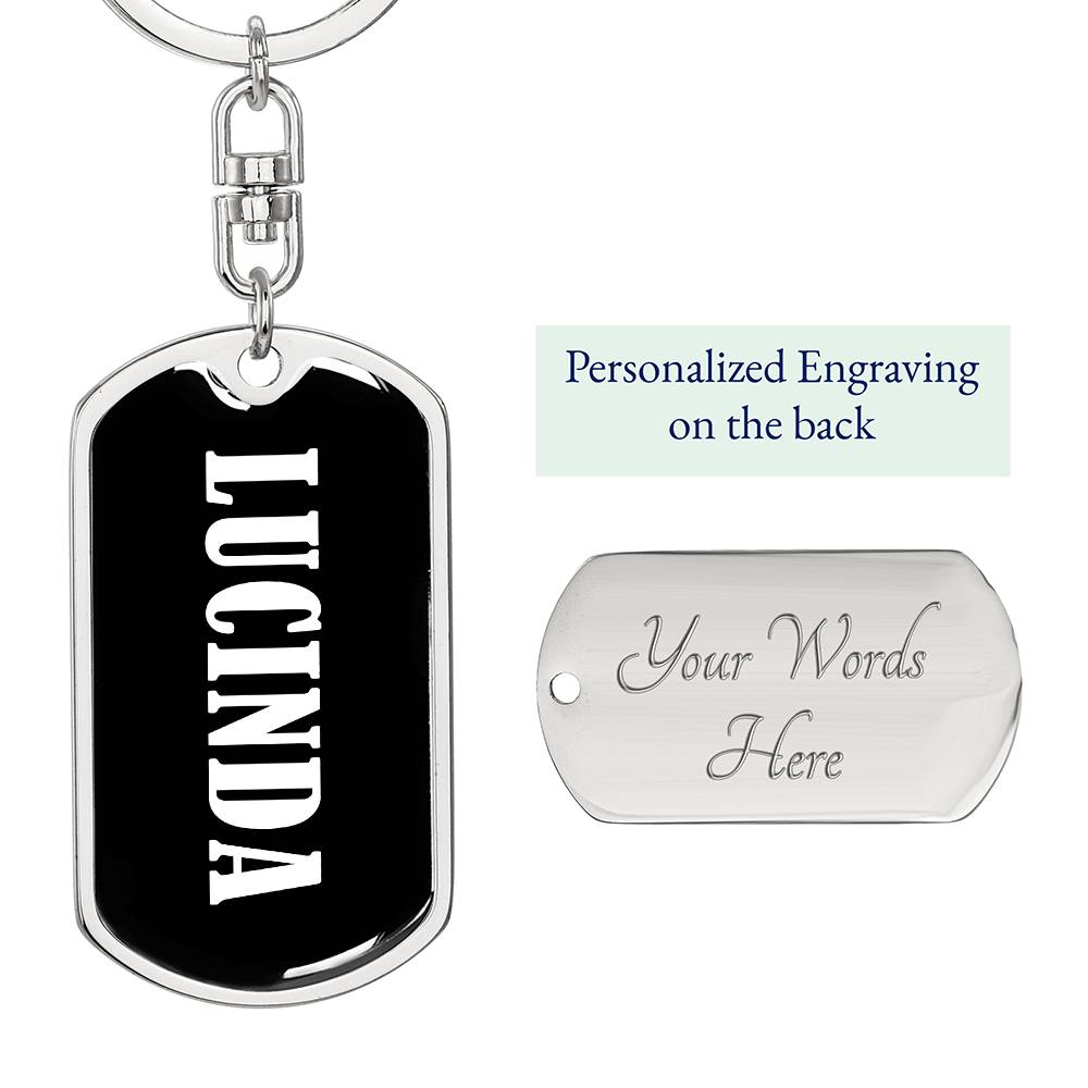 Lucinda v03 - Luxury Dog Tag Keychain
