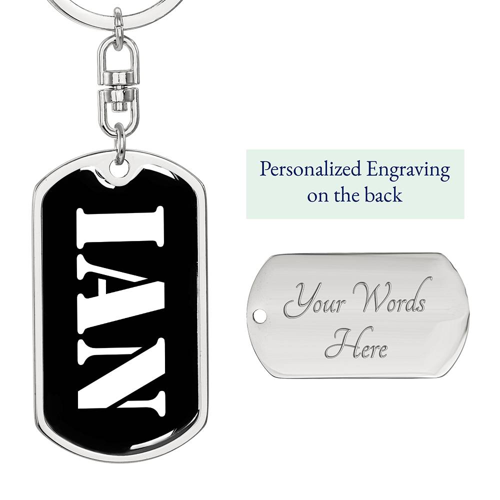 Ian v2 - Luxury Dog Tag Keychain
