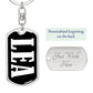 Lea v03 - Luxury Dog Tag Keychain