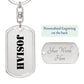 Josiah - Luxury Dog Tag Keychain