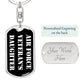Air Force Veteran's Daughter v3 - Luxury Dog Tag Keychain
