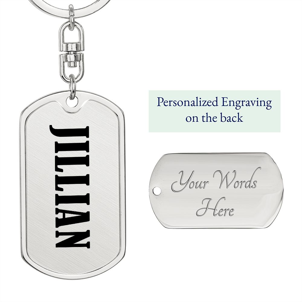 Jillian v01 - Luxury Dog Tag Keychain