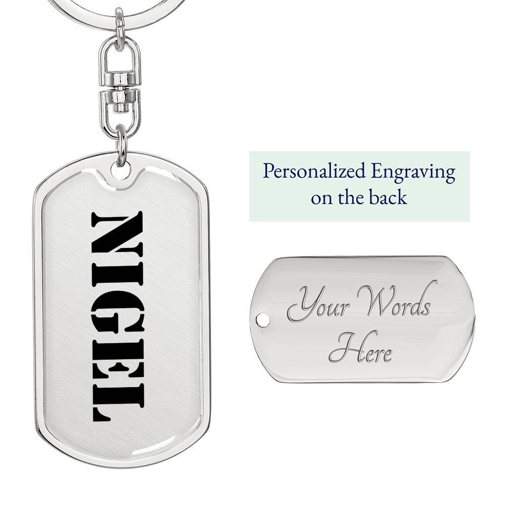 Nigel - Luxury Dog Tag Keychain