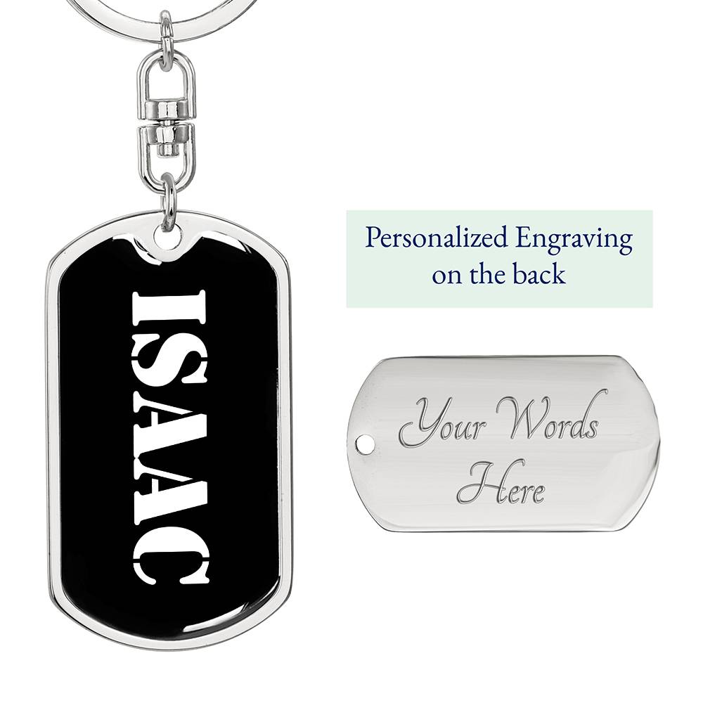 Isaac v2 - Luxury Dog Tag Keychain