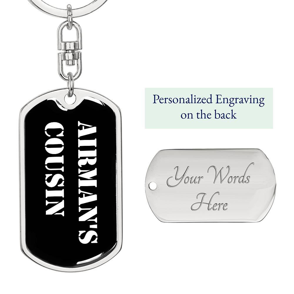 Airman's Cousin v3 - Luxury Dog Tag Keychain