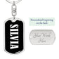 Silvia v03 - Luxury Dog Tag Keychain