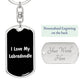 Love My Labradoodle v6 - Luxury Dog Tag Keychain
