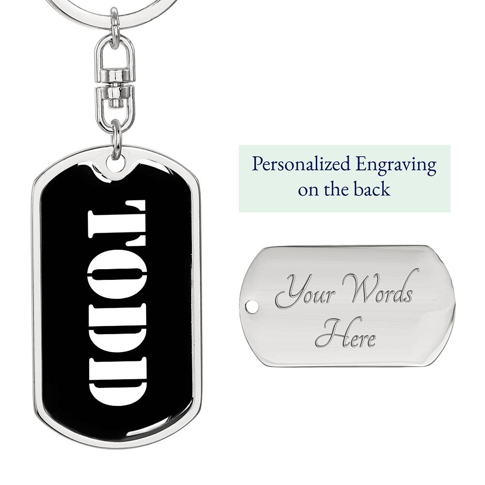 Todd v2 - Luxury Dog Tag Keychain