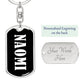Naomi v01w - Luxury Dog Tag Keychain