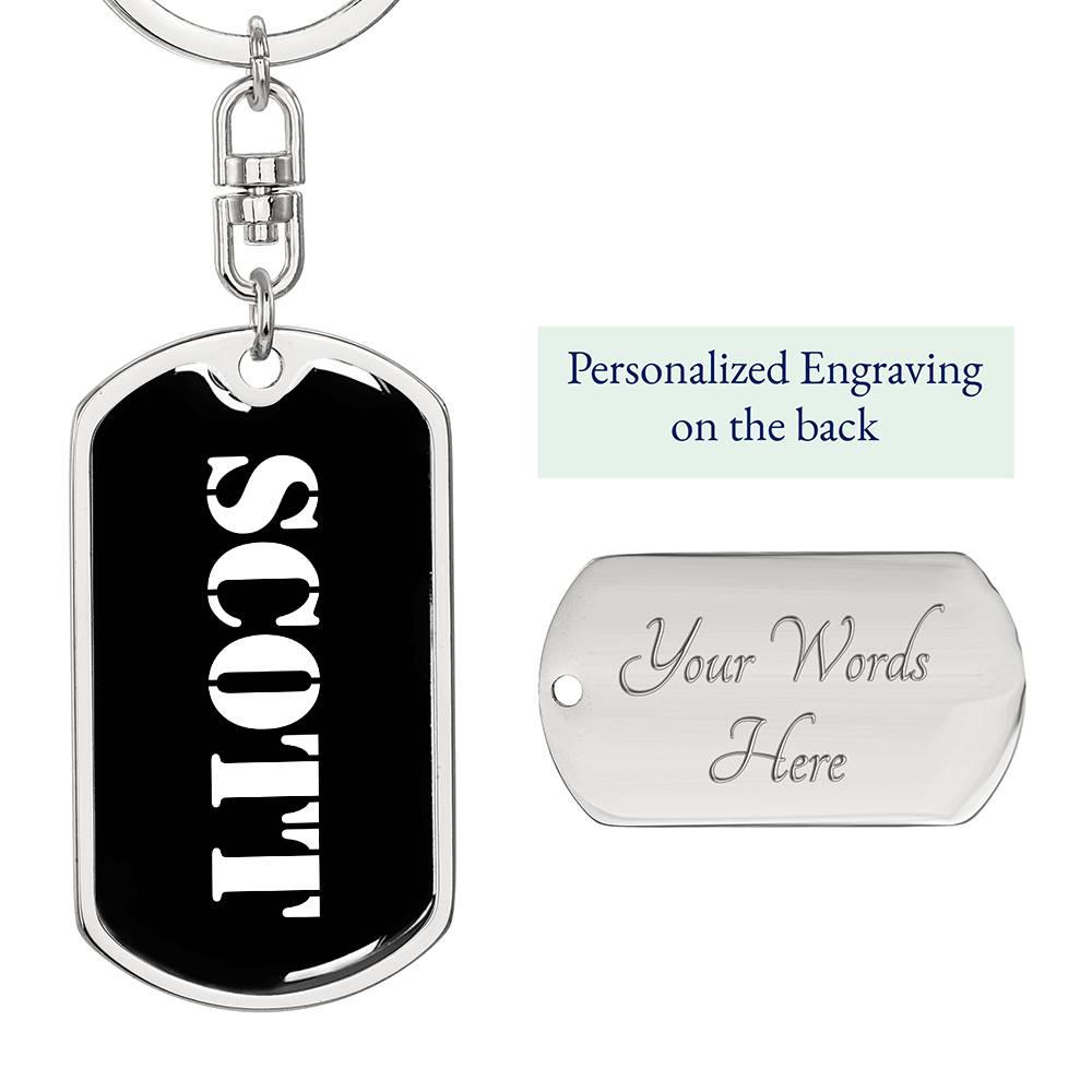 Scott v2 - Luxury Dog Tag Keychain