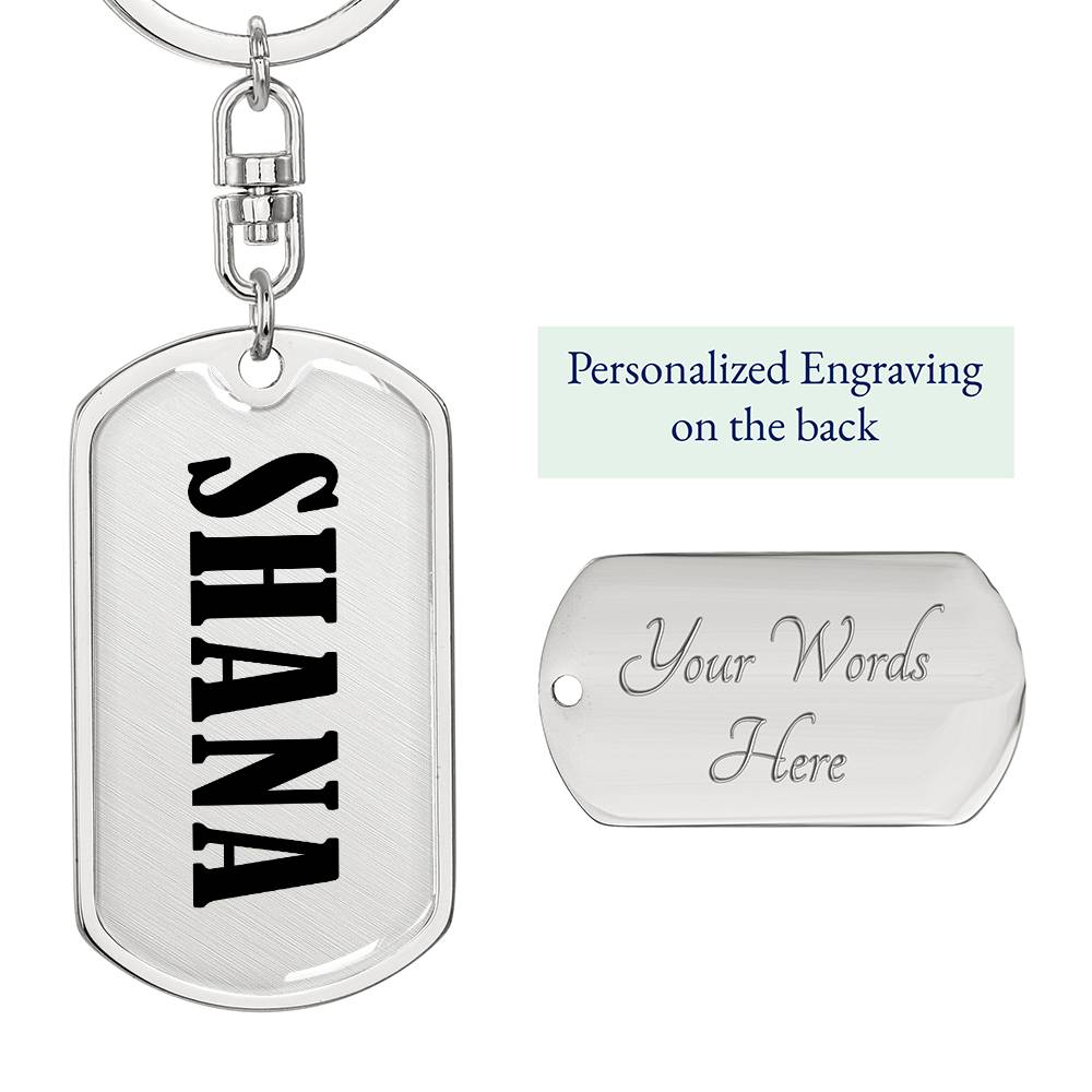 Shana v01 - Luxury Dog Tag Keychain