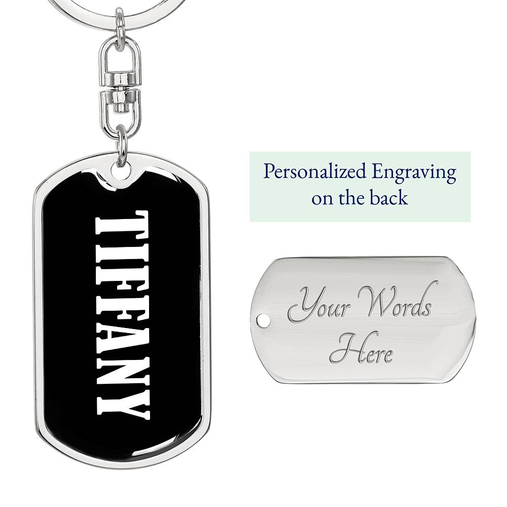 Tiffany v01w - Luxury Dog Tag Keychain