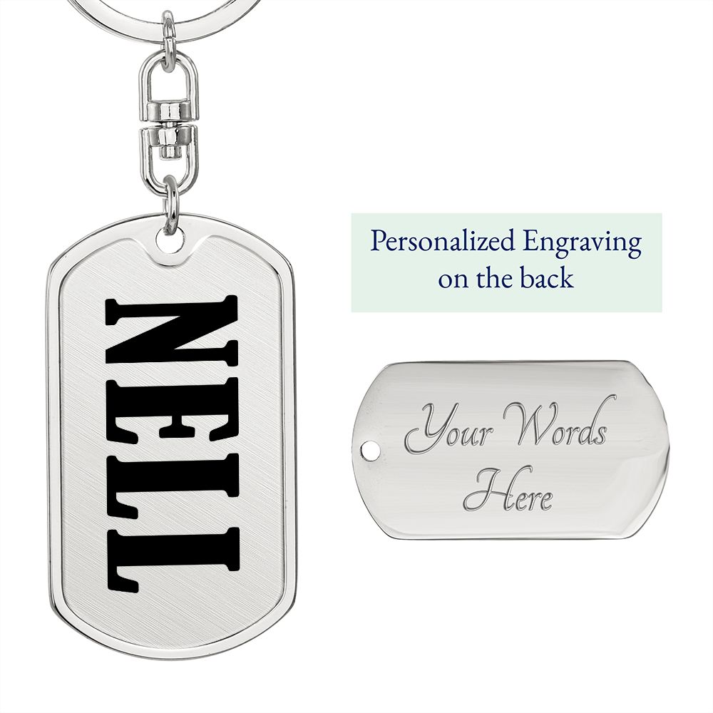 Nell v01 - Luxury Dog Tag Keychain