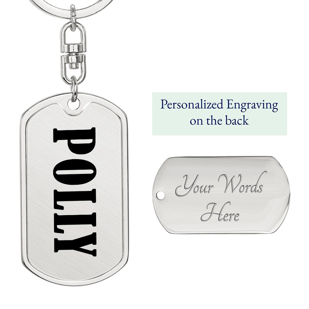 Polly v01 - Luxury Dog Tag Keychain