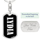 Lydia v01w - Luxury Dog Tag Keychain