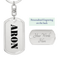 Aron - Luxury Dog Tag Keychain