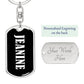 Jeanine v03 - Luxury Dog Tag Keychain