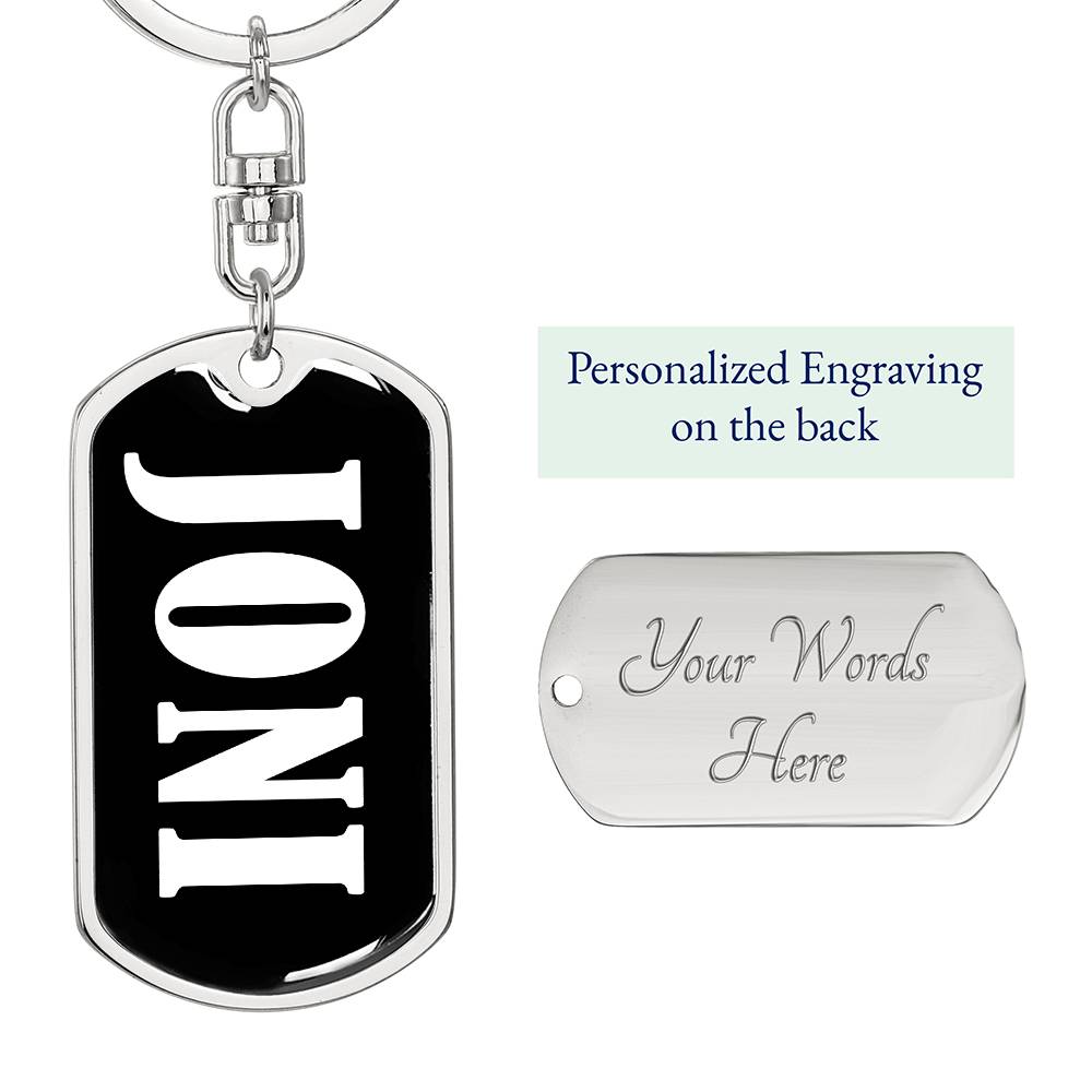 Joni v03 - Luxury Dog Tag Keychain