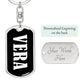 Vera v01w - Luxury Dog Tag Keychain