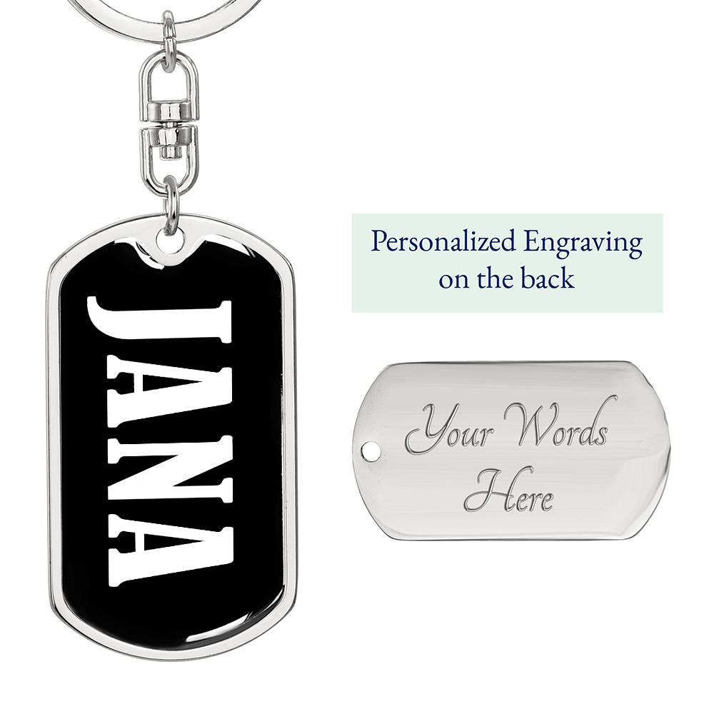 Jana v03 - Luxury Dog Tag Keychain