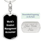 World's Greatest Management Accountant v3 - Luxury Dog Tag Keychain