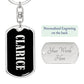 Clarice v02 - Luxury Dog Tag Keychain