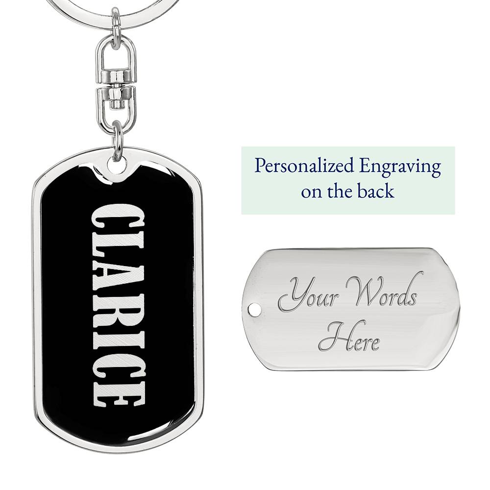 Clarice v02 - Luxury Dog Tag Keychain