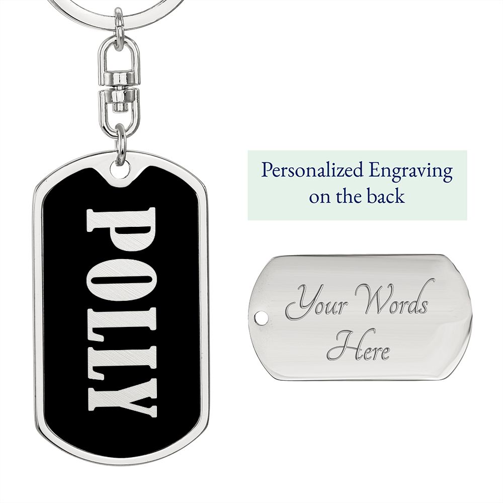 Polly v02 - Luxury Dog Tag Keychain