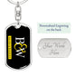 B and W - Luxury Dog Tag Keychain