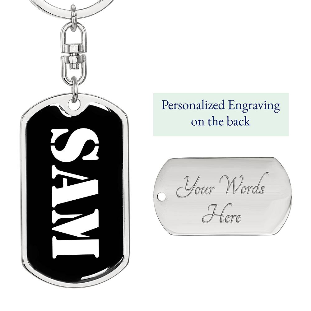 Sam v2 - Luxury Dog Tag Keychain