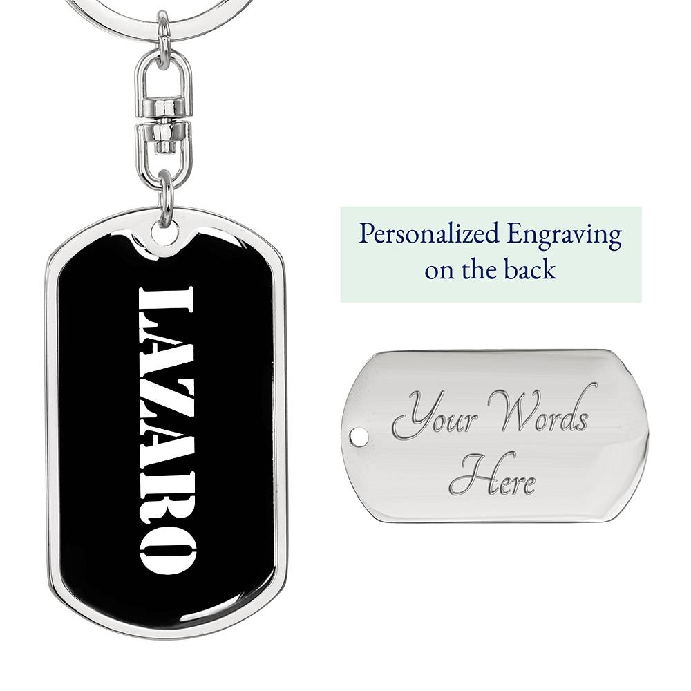 Lazaro v3 - Luxury Dog Tag Keychain